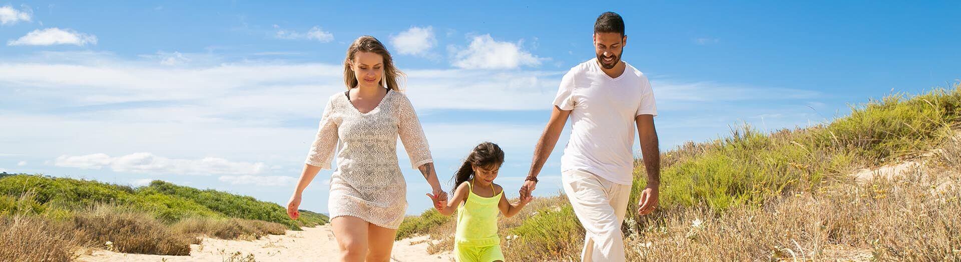 family day out at the beach