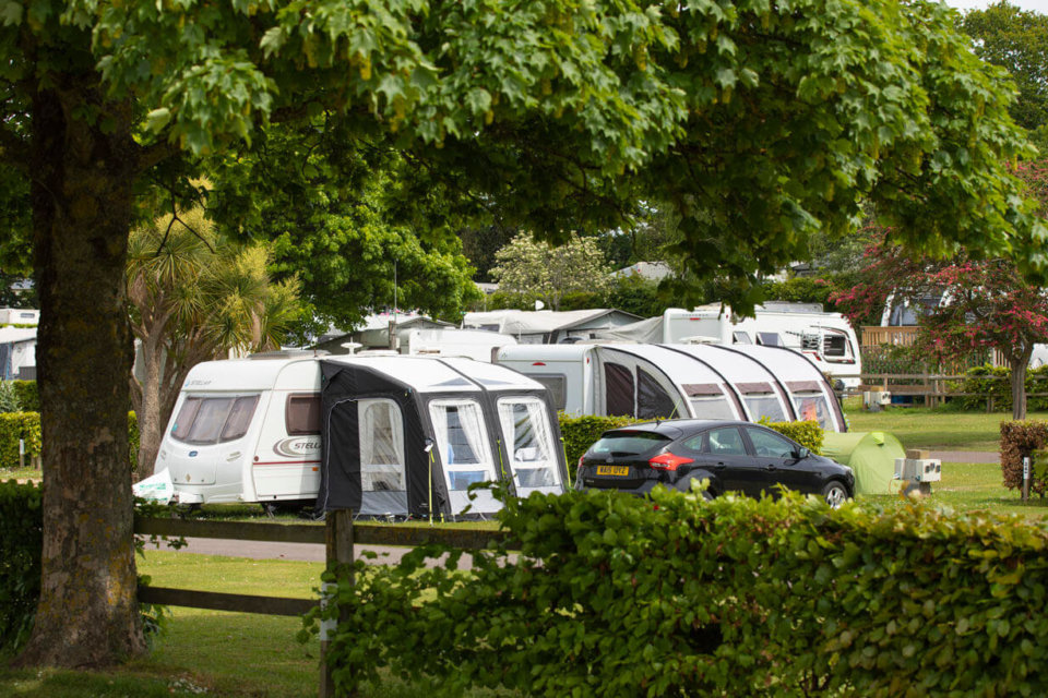 Electric Grass Camping Pitches - Touring at Lady's Mile