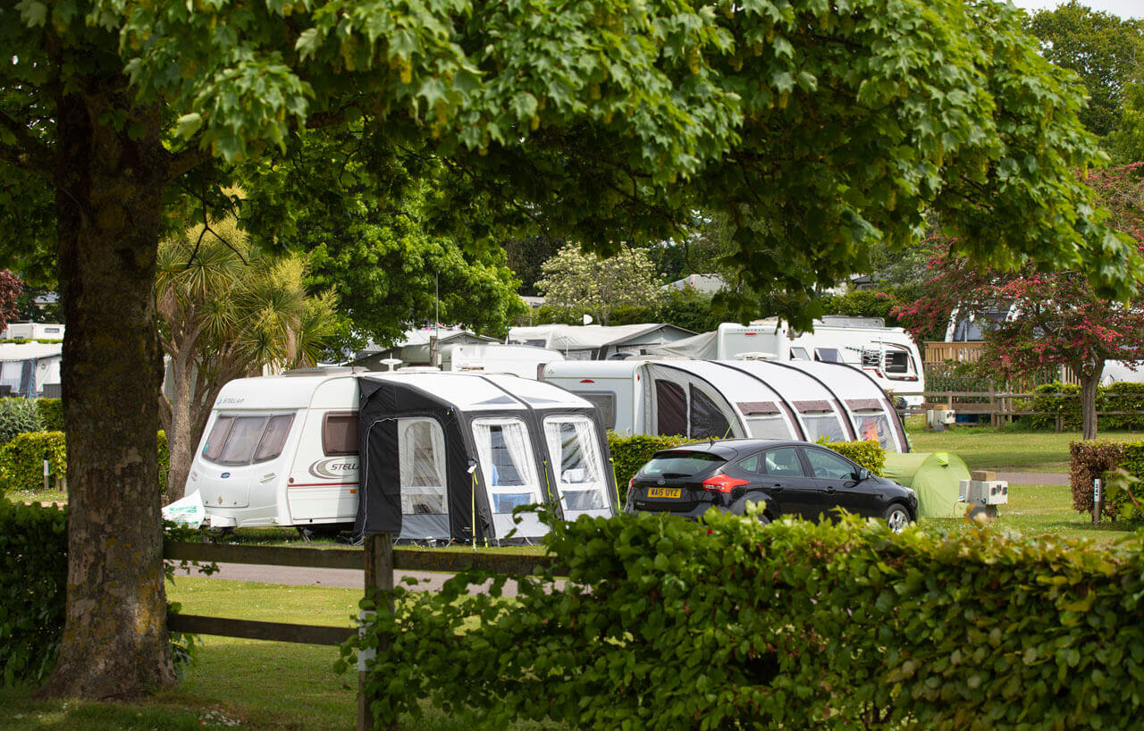 Electric Grass Camping Pitches - Touring at Lady's Mile
