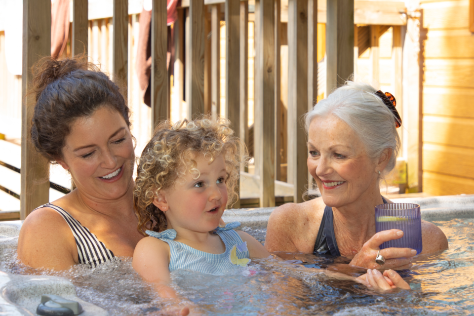Family Hot Tub fun at Lady's Mile
