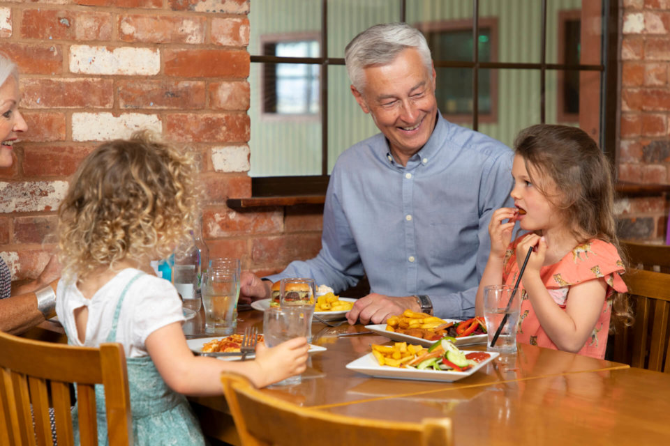 Kids eating