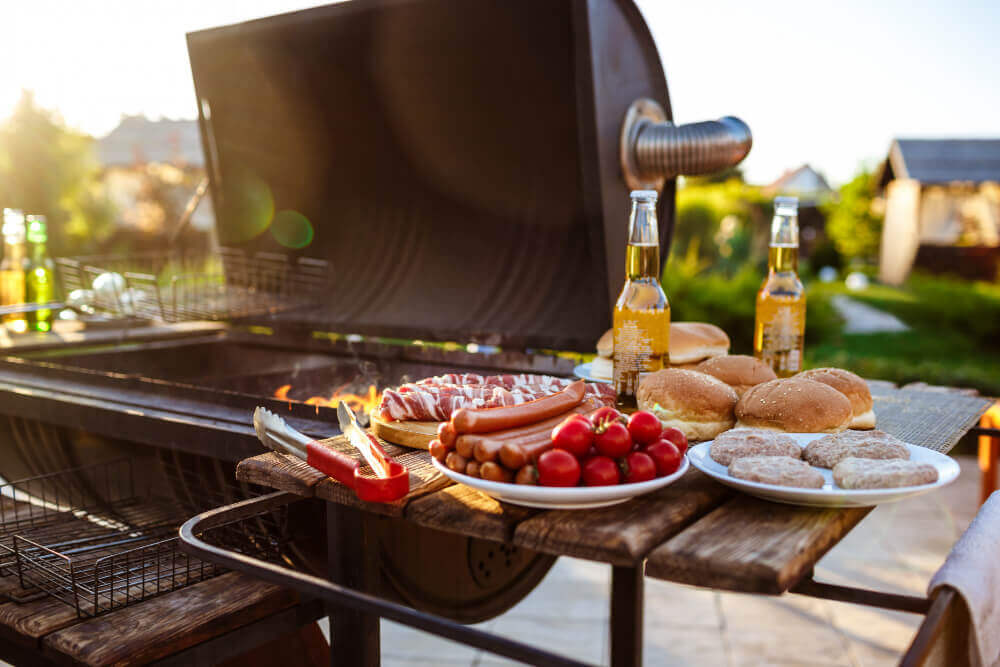 Holiday park BBQ safety - well-prepared BBQ setup at Lady’s Mile.