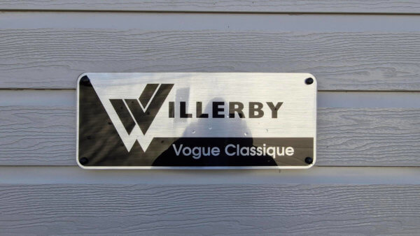 Willerby Vogue holiday home exterior plaque