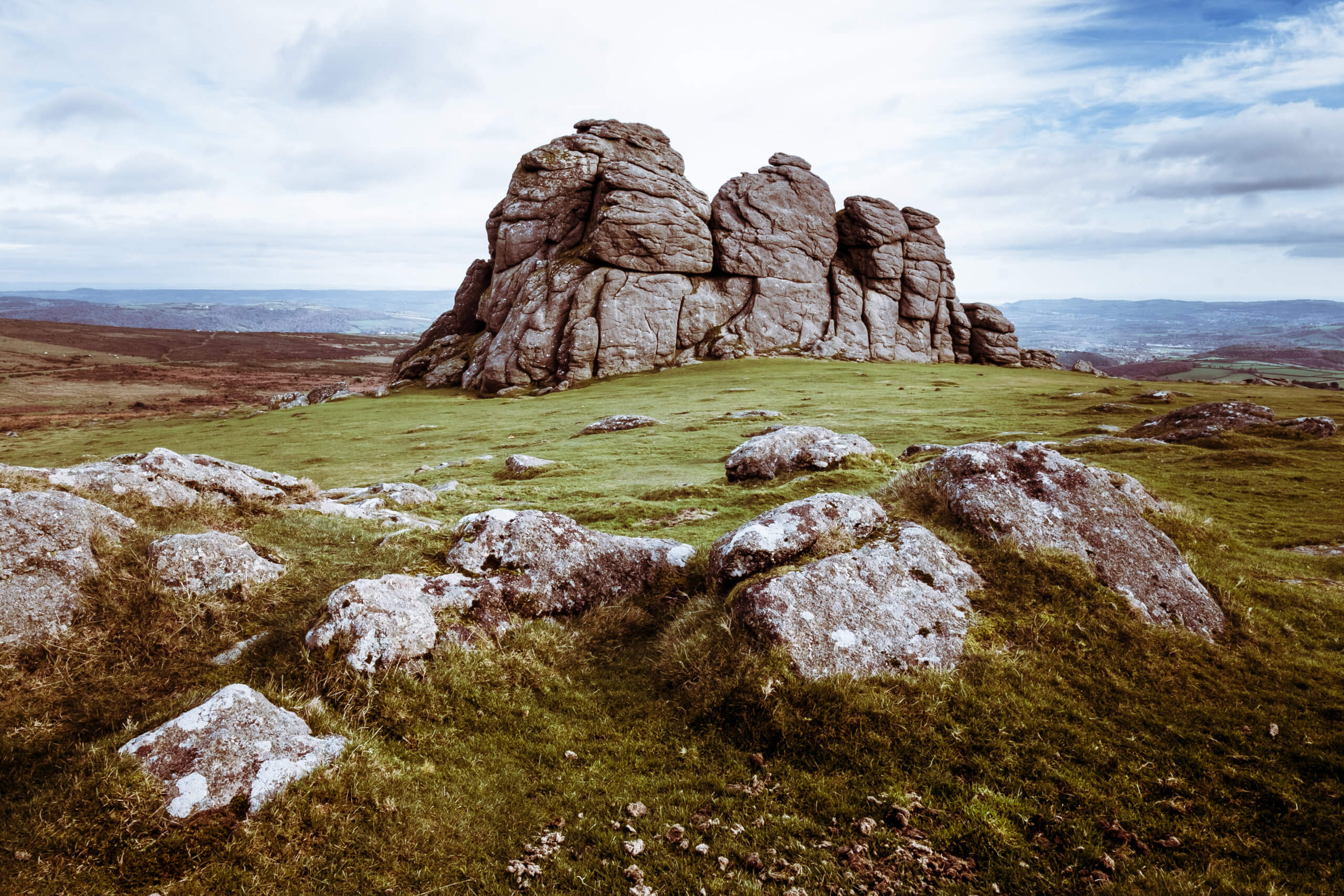 Haytor in the Devonshire National Park of Dartmoor