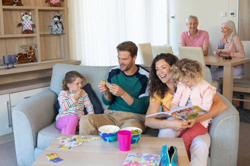A large family in a holiday home at Lady's Mile