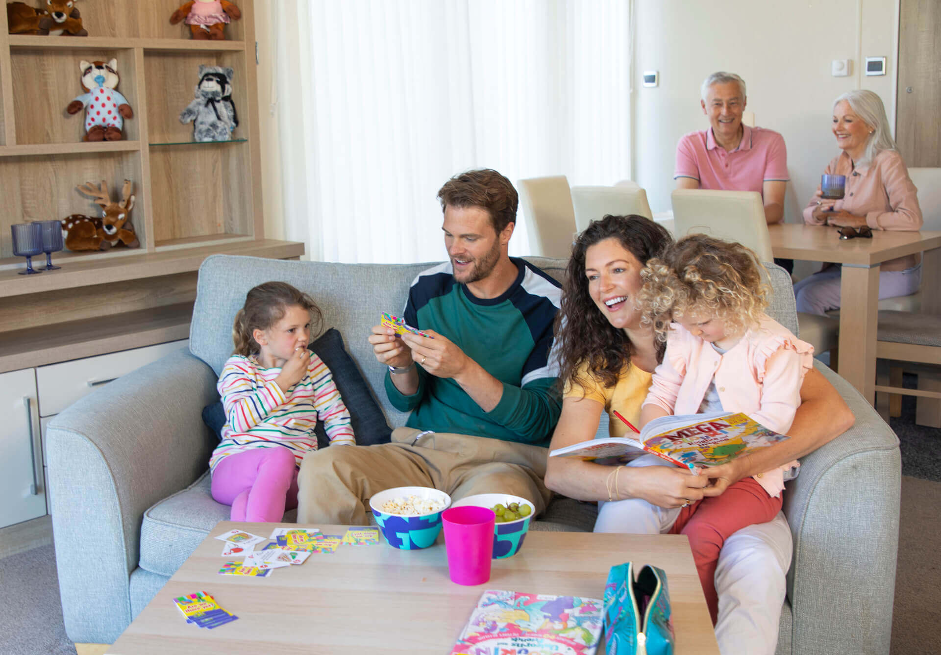 A large family in a holiday home at Lady's Mile
